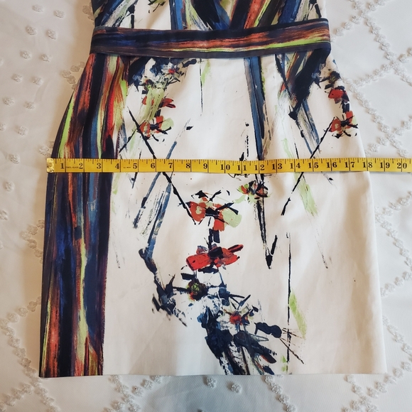 ELIE TAHARI Colourful Canvas Sheath Mini Dress - Picture 9 of 14